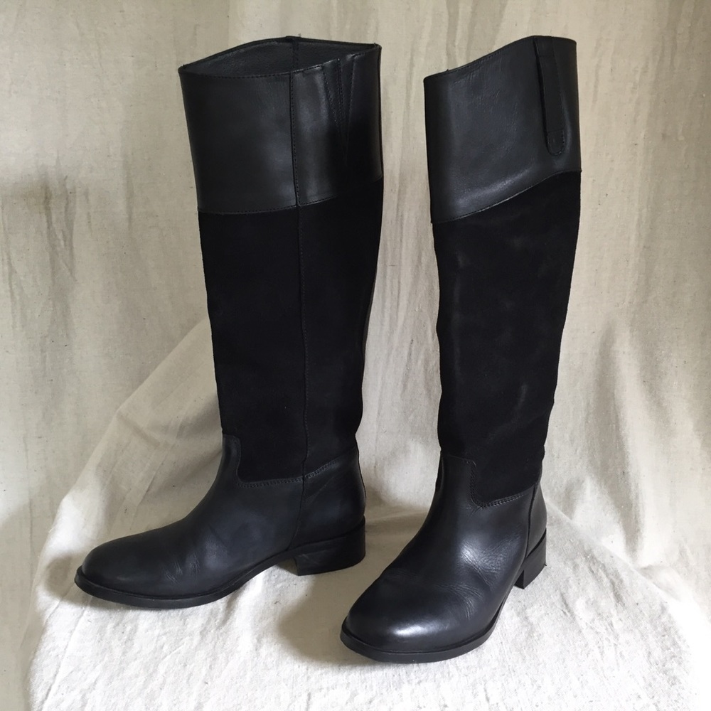 Steve Madden black leather RITTE riding boots 7.5